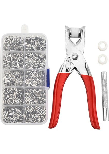 Metal Çıt Çıt Çakma Makinesi (El Tipi) + Metal Çıt Çıt Seti 100 Adet