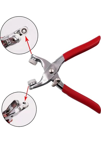 Metal Çıt Çıt Çakma Makinesi (El Tipi) + Metal Çıt Çıt Seti 100 Adet