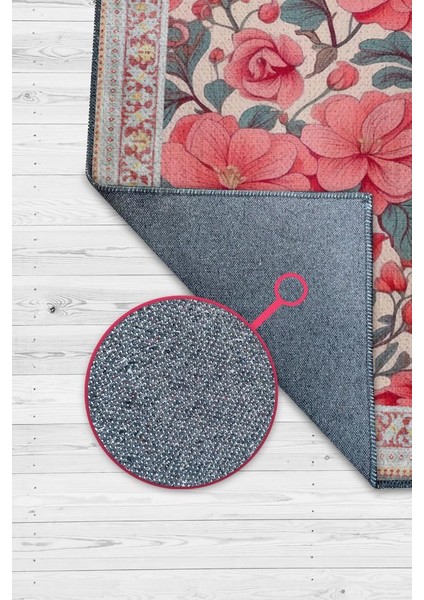 Art Deco Begonya Vintage Halı Görünümlü Dijital Baskı Renkli Halı Rustik Çiçekli Halı modelleri