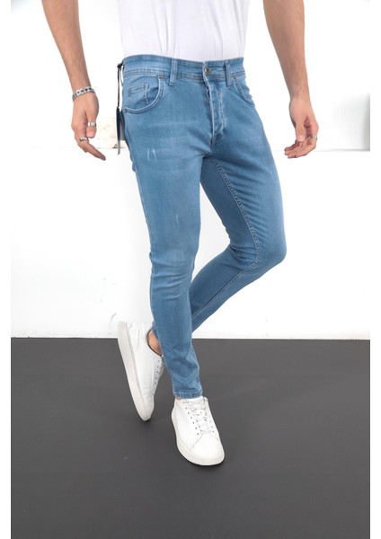 Erkek Likralı Denim Skinny Fit Jeans fırsatları