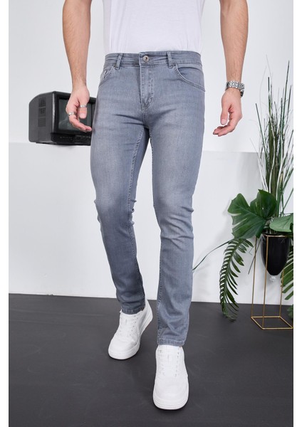 Erkek Likralı Denim Skinny Fit Süper Dar Jeans