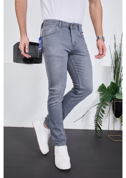 Erkek Likralı Denim Skinny Fit Süper Dar Jeans