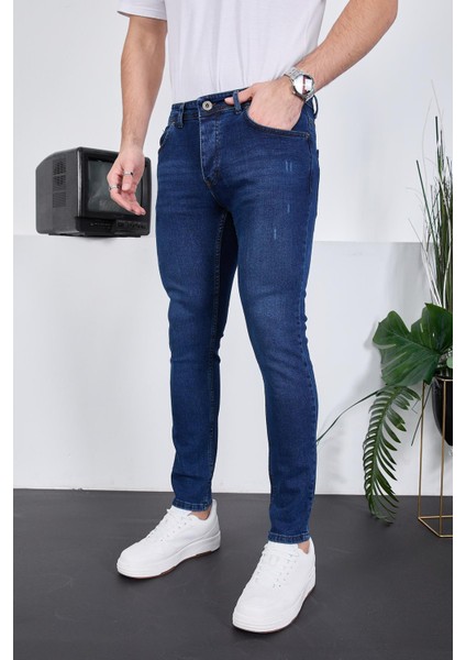 Enzim Jeans Erkek Likralı Denim Skinny Fit Süper Dar Jeans