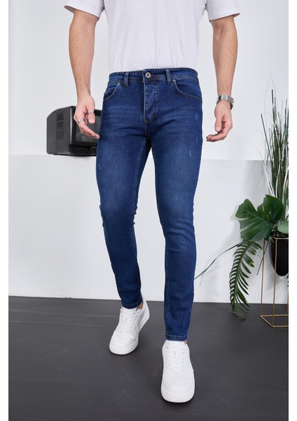 Enzim Jeans Erkek Likralı Denim Skinny Fit Süper Dar Jeans