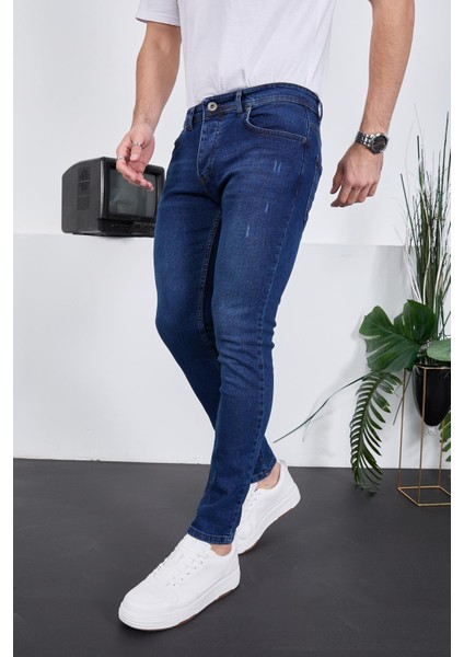 Enzim Jeans Erkek Likralı Denim Skinny Fit Süper Dar Jeans