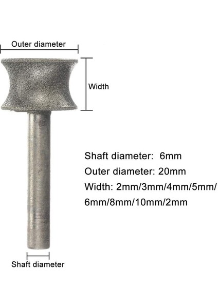 Cam Uçak Düz Kenar Pahı (12MM) Için Elmas Taşlama Tekerleği (Yurt Dışından)