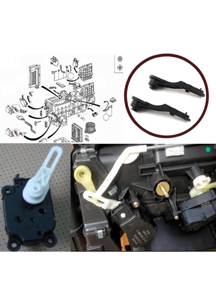 Mercedes T-Model S203 Klima Hava Yön Motor Kolu 2001-2007 2 Adet