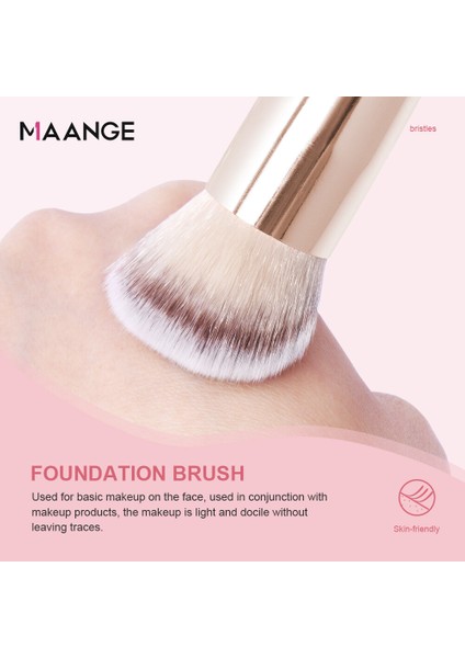 Maange (Kartonlu) 4 Paket Makyaj Fırçası Temel Makyaj Için Temel Makyaj Fırçaları Yüksek Kaliteli Ahşap Saplı Makyaj Fırçaları Saç Dökmez ve Güçlü Pudra Tutma Gücüne Sahiptir (Yurt Dışından)