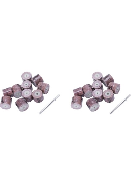 20 Adet 15MM Zımpara Bandı Tekerlek Diski 80/120/240/320/600GRIT Dremel Için Rotarytools (Yurt Dışından)