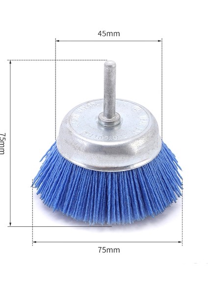 Adet 3 Inç Naylon Filament Aşındırıcı Tel Fincan Fırça Seti 1/4 Inç Saplı, Ince Orta Kaba Kum Temizleme Pas Dahil (Yurt Dışından)