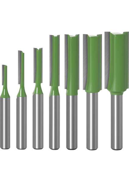 Adet Düz Bit Freze Kesicisi Tek, Çift Flüt Ahşap Kesiciler Tungsten Karbür Yönlendirici Bit Ağaç Işleme Aleti Seti 1/4ın (Yurt Dışından)