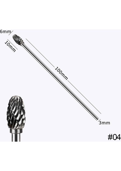 Janedreams 10 cm Uzunluk Çift Oluklu Tungsten Karbür Döner Dosyaları Kesici Dosyaları Ağaç Işleme Oyma Gravür Parlatma Araçları (Yurt Dışından)
