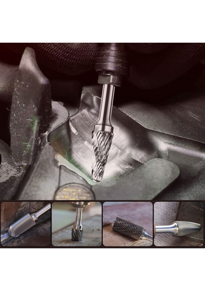 Janedreams 10 cm Uzunluk Çift Oluklu Tungsten Karbür Döner Dosyaları Kesici Dosyaları Ağaç Işleme Oyma Gravür Parlatma Araçları (Yurt Dışından)