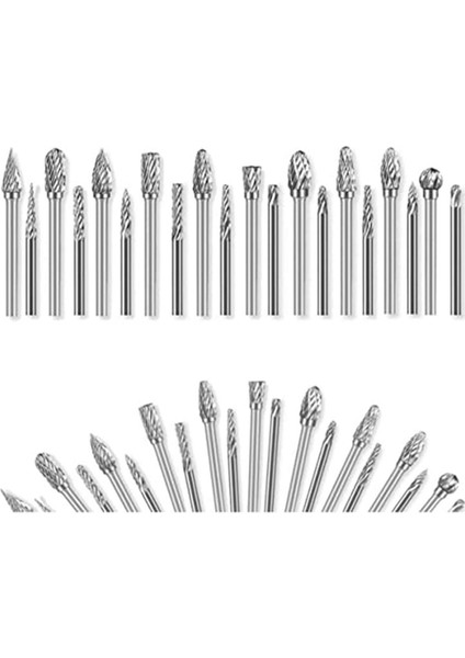 Aksesuarlar Karbür Çapak Seti, 1/8 Inç(3mm) ve 1/4inç(6mm) Kafa Uzunluğu, Ağaç Işleme, Gravür, Metal Gravür, Delme, Parlatma Için (Yurt Dışından)