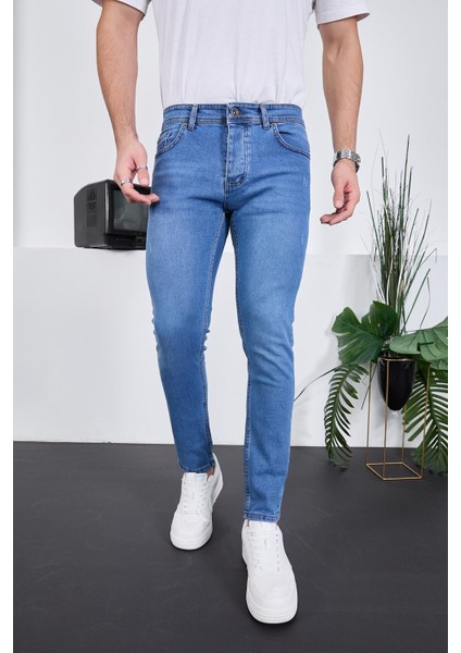 Erkek Likralı Denim Skinny Fit Süper Dar Jeans fiyatları