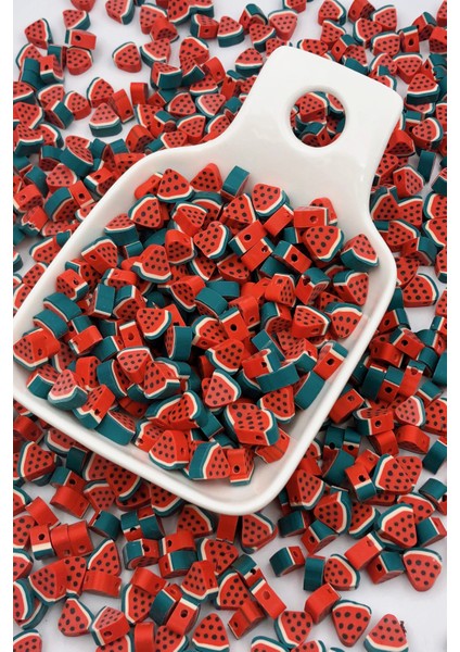 10MM Karpuz Fimo Boncuk Takı Yapımı Bead (100 Adet)