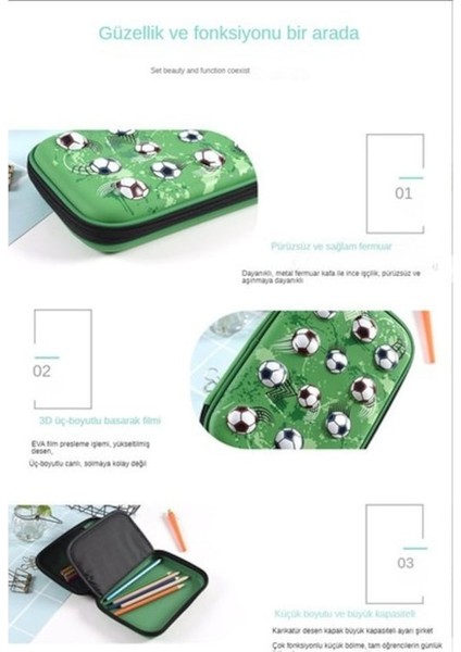 Luckystars Pratik Futbol Desenli Kalem Kutusu (Yurt Dışından)