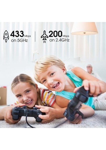 Edup EP-AC1651 USB Wıfı Adaptörü 650 Mbps Çift Bant 5g/2.4 Ghz Harici Kablosuz Ağ Kartı Wifi Dongle Alıcı Dizüstü Windows Macos Için (Yurt Dışından)