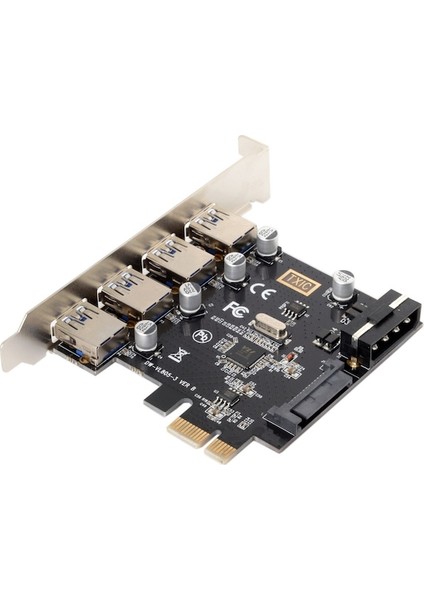 Cbtx 4 Port Pcı-E USB 3.0 Hub Pcı Express Genişletme Kartı Adaptörü (Yurt Dışından)
