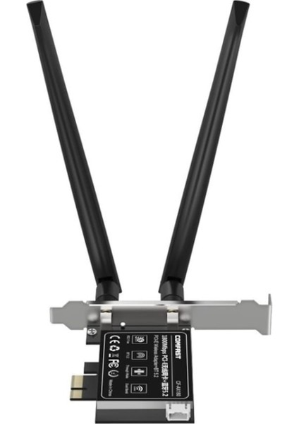 Comfast CF-AX180 1800 Mbps Pcı-E Bluetooth 5.2 Çift Frekans Oyun Wifi 6 Isı Emicisiz Kablosuz Ağ Kartı (Yurt Dışından)
