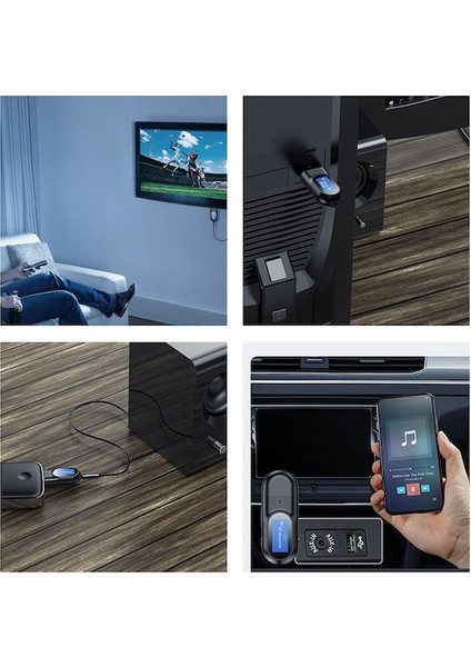 Cbtx T17 USB LCD Ekran Bluetooth Ses Alıcı Verici 3.5 mm Aux Adaptörü (Yurt Dışından)