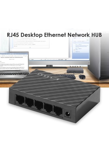 Cbtx TXE034 4ch 5-Port Ethernet Ağ Lan Hub Adaptörü Siyah Eu (Yurt Dışından)
