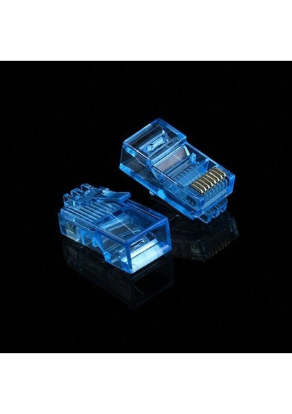 100 Adet Anpwoo AMP01 RJ45 Konnektör Modüler Fiş Mavi (Yurt Dışından)