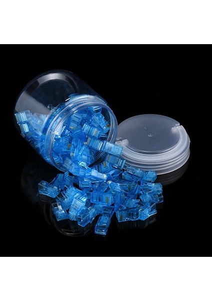 100 Adet Anpwoo AMP01 RJ45 Konnektör Modüler Fiş Mavi (Yurt Dışından)