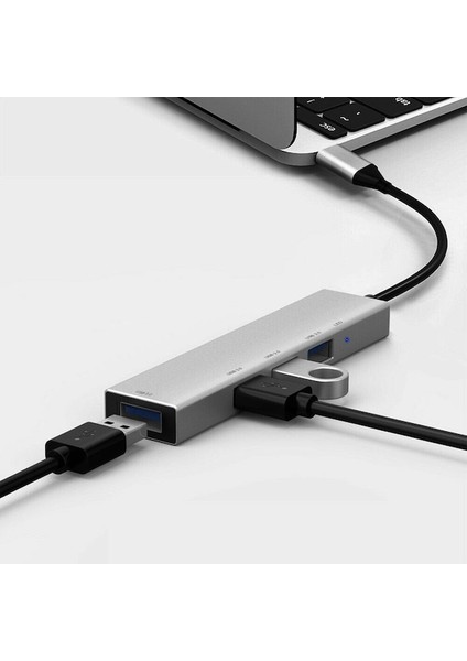 3.1 Type C To USB 3.0 Multiple 4 Ports Dönüştürücü Hub Kablo (Yurt Dışından)