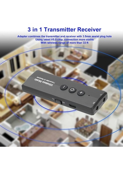 Cbtx ZF-360A Bluetooth Alıcı Verici Şarj Edilebilir Aux Ses Adaptörü (Yurt Dışından)