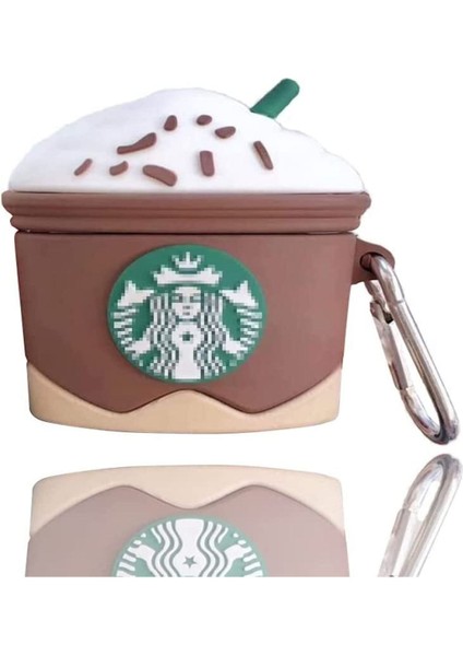 Air Pods Pro ve Pro 2. Nesil Uyumlu 3D Silikon Kılıf - Coffe
