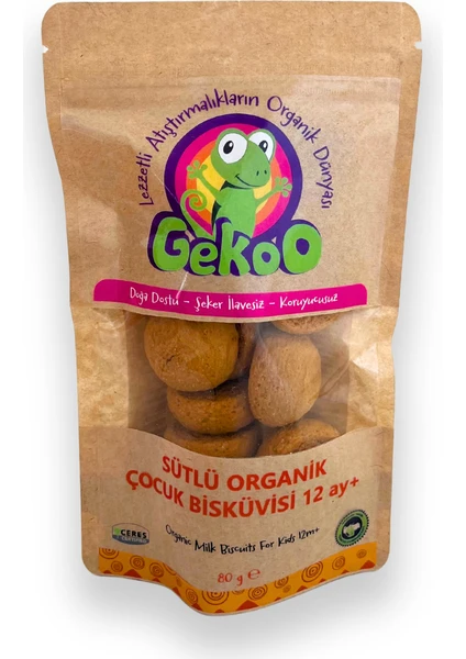 Organik Sütlü Çocuk Bisküvisi - 80 gr