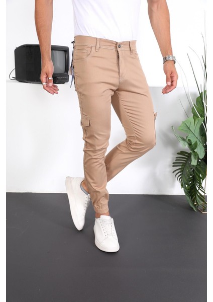 Erkek Slim Fit Paça Lastikli Kargo Pantolon fiyatları