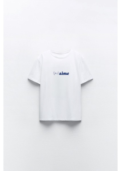 Kadın Oversize (Po) Aime Baskılı T-Shirt fiyatları