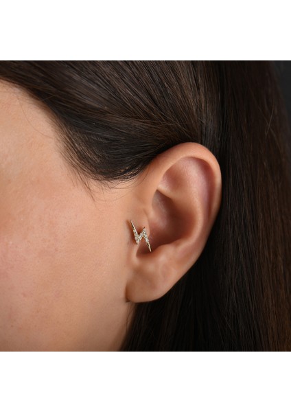 0.05 Karat Yıldırım Pırlanta Tragus Piercing