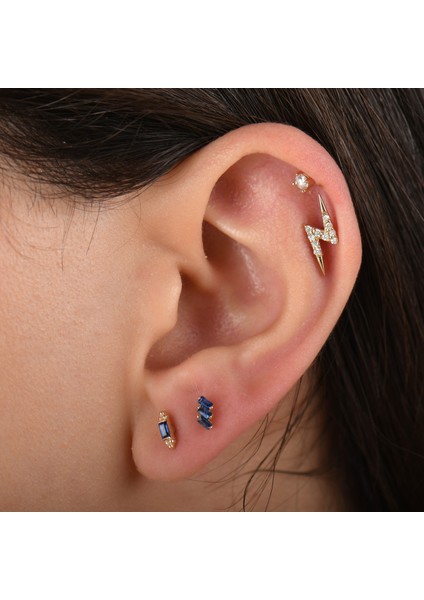 0.05 Karat Yıldırım Pırlanta Tragus Piercing