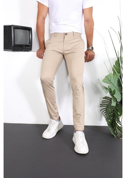 Erkek Slim Fit Chino Pantolon Lennberg