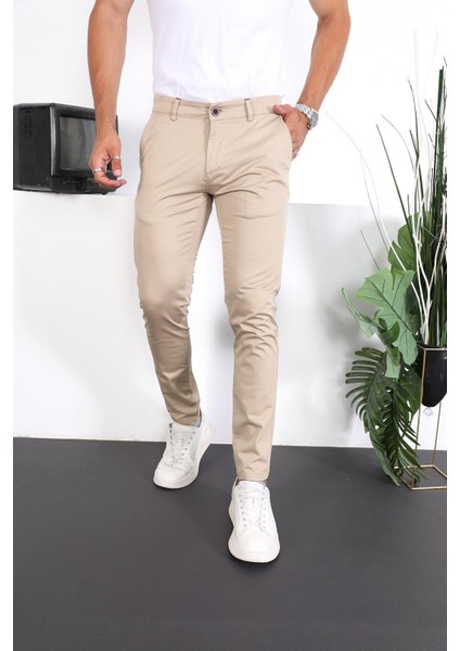 Erkek Slim Fit Chino Pantolon Lennberg