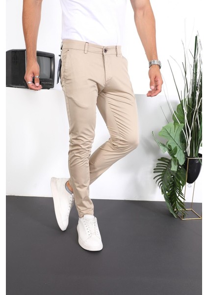 Erkek Slim Fit Chino Pantolon Lennberg