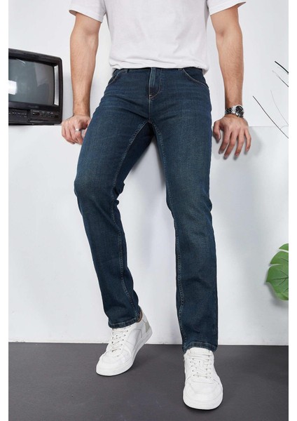 Erkek Likralı Denim Regular Fit Jeans