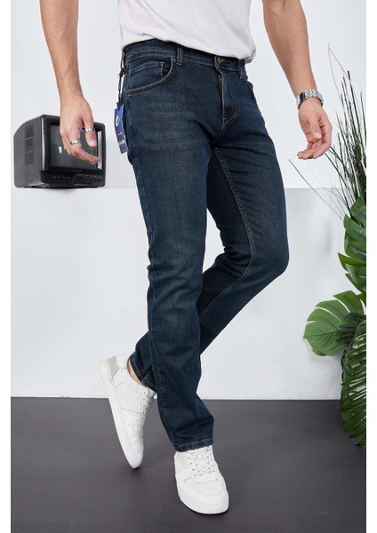 Erkek Likralı Denim Regular Fit Jeans