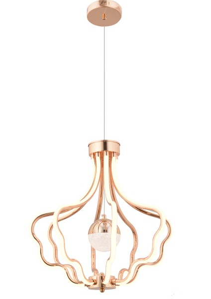 Camelia Gold Kaplama 3 Renkli 50 Watt Ledli Modern Tasarım Oturma Odası,genç Odası,yatak Odası,salon Sarkıt LED Avize
