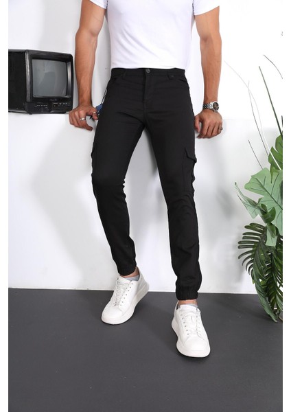Erkek Slim Fit Paça Lastikli Kargo Pantolon indirimleri