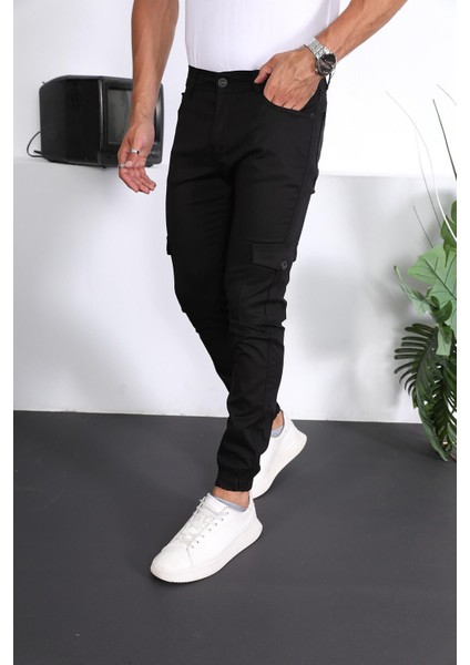 Erkek Slim Fit Paça Lastikli Kargo Pantolon fırsatları