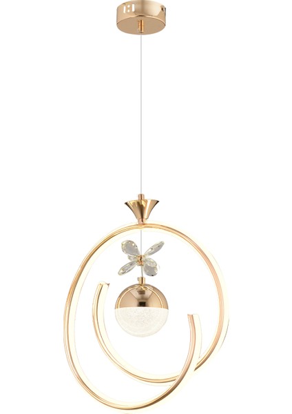 Dilan Gold Kaplama 3 Renkli 42 Watt Ledli Modern Tasarım Oturma Odası,genç Odası,yatak Odası,salon Sarkıt LED Avize