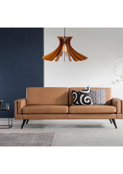 Decart Windsrf Modern Tasarım Doğal Ahşap Mdf 3D Rustik Ahşap Avize