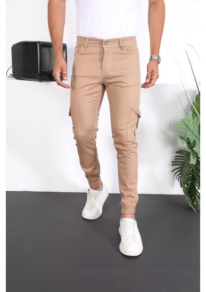 Erkek Slim Fit Paça Lastikli Kargo Pantolon indirimleri