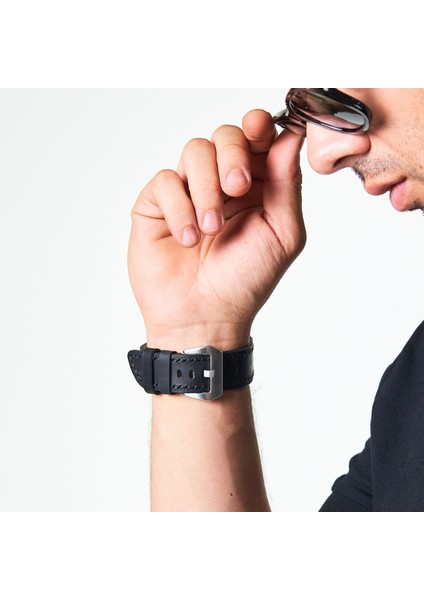 Apple Watch Siyah Deri Kordon 45MM 42MM 44MM 49MM 3 / 4 / 5 / 6 / Se / 7 / 8 / 9 Ultra / Ultra 2 Deri Kordon Hakiki Deri Kayış indirimleri