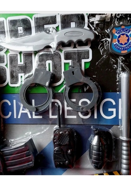 Polis Seti Oyuncak Komando Seti Beyaz Toys Tabanca Seti Güvenlik Oyun Seti modelleri