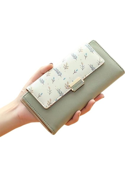 Pu Yumuşak Baskılı Toka Fermuarlı Uzun Cüzdan (Yurt Dışından)